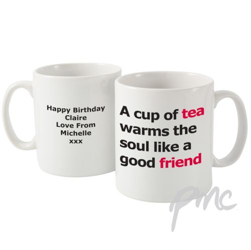 Personalised Good Friend Slogan Mug