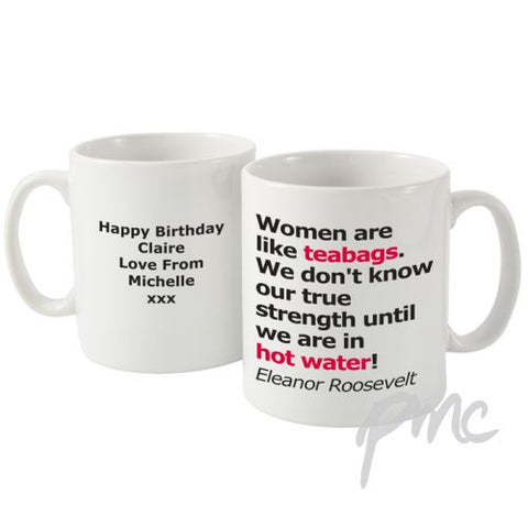 Personalised True Strength Slogan Mug