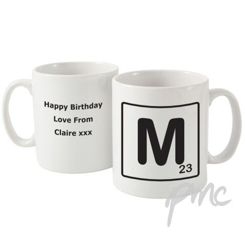 Personalised Letter and Age Slogan Mug