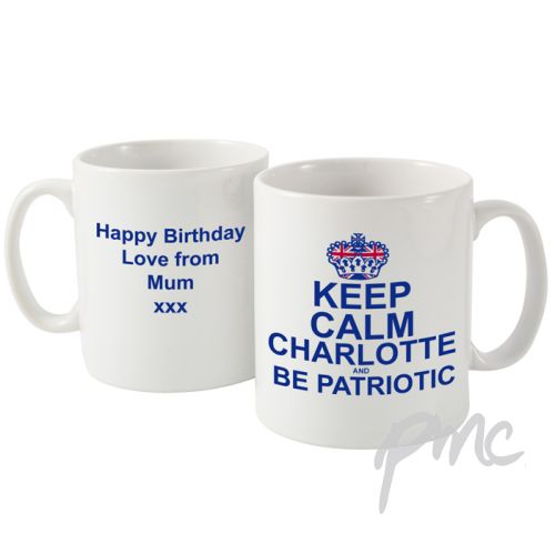 Personalised Keep Calm Be Patriotic Mug