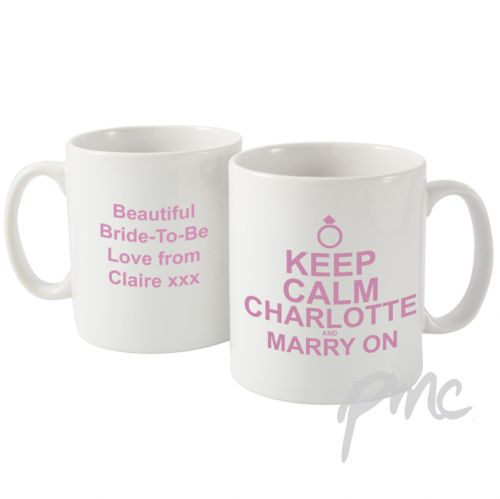 Personalised Keep Calm Marry On Mug