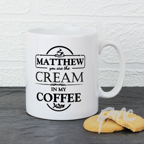 Personalised The Cream in my Coffee Mug