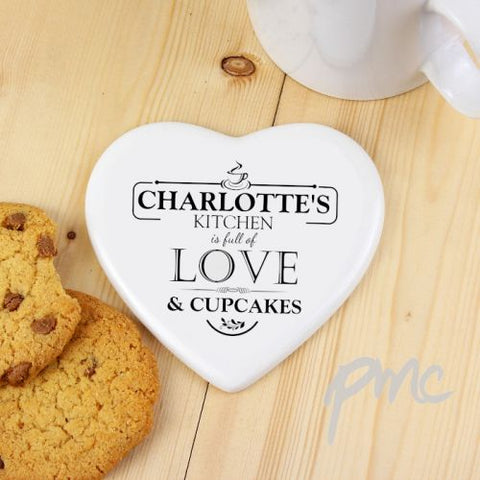 Personalised Full of Love Heart Coaster