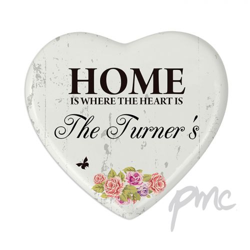 Personalised Shabby Chic Heart Coaster