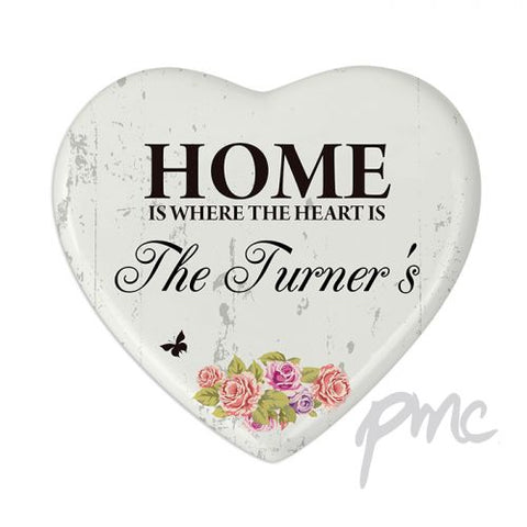 Personalised Shabby Chic Heart Coaster