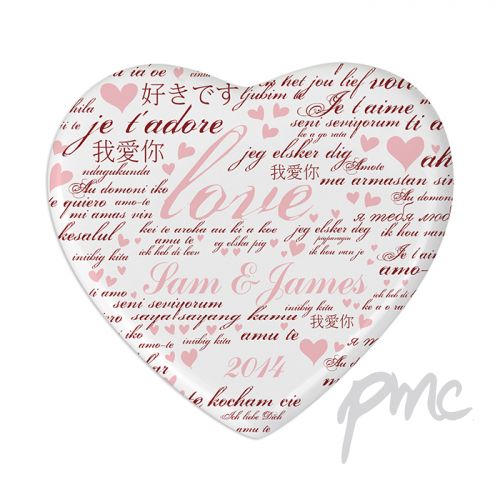 Personalised I Love You Heart Coaster