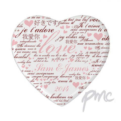 Personalised I Love You Heart Coaster