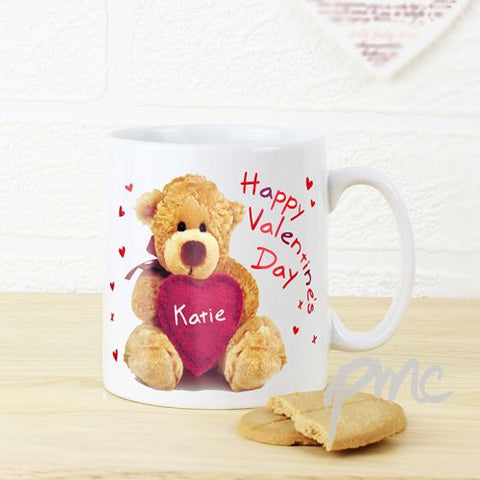 Personalised Teddy Heart Mug