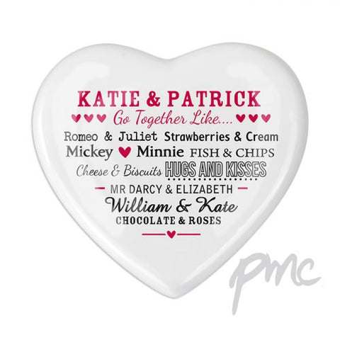 Personalised We Go Together Like... Coaster