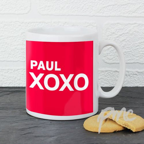 Personalised XOXO Slogan Mug