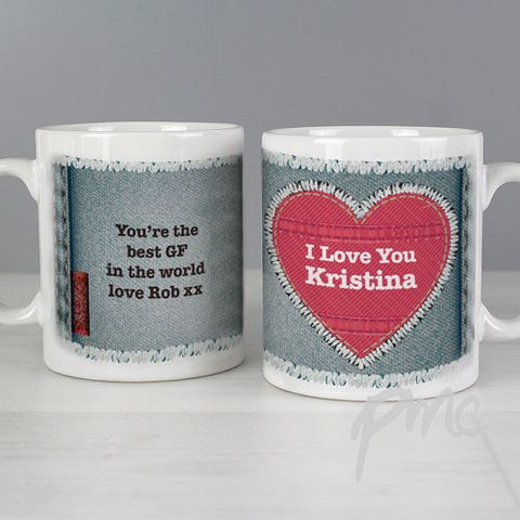 Personalised Denim Mug