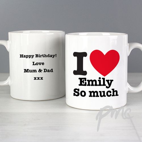 Personalised I HEART Mug