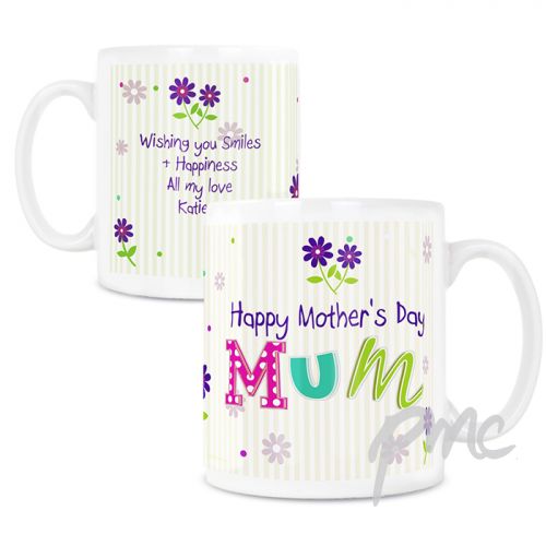 Personalised Patchwork Flowers Mug