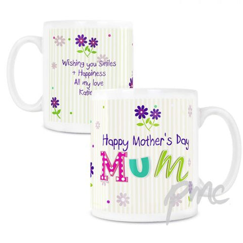 Personalised Patchwork Flowers Mug