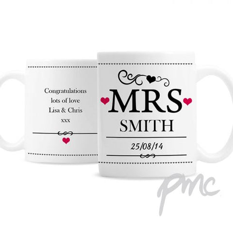 Personalised Mrs Mug