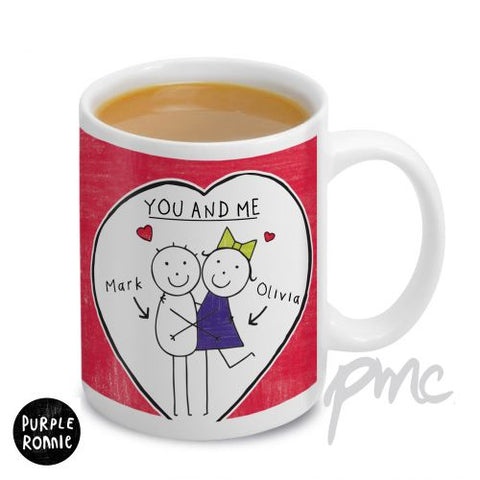 Personalised Purple Ronnie Couples Mug