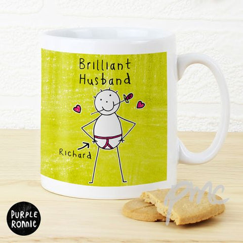 Personalised Purple Ronnie Mug For Him