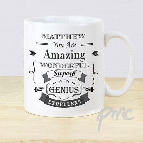 Personalised Vintage Typography Mug