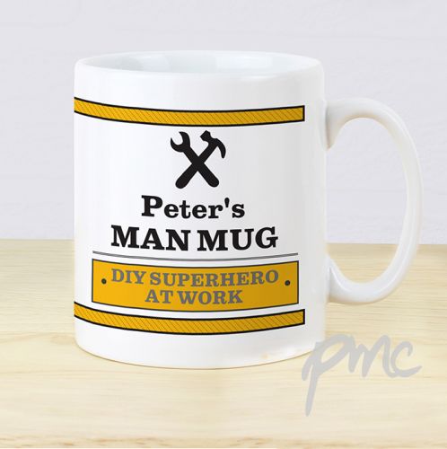 Personalised Man At Work Mug