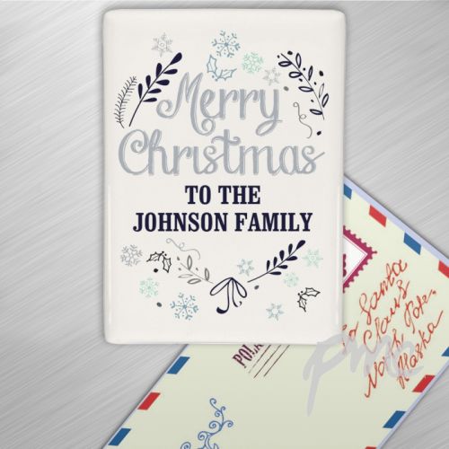 Personalised Christmas Frost Fridge Magnet