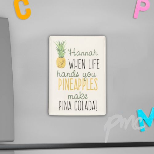 Personalised Pineapple Fridge Magnet