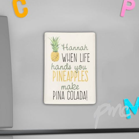Personalised Pineapple Fridge Magnet