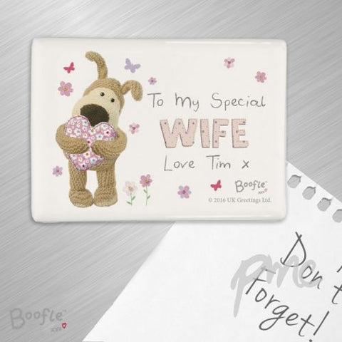 Personalised Boofle Flowers Fridge Magnet