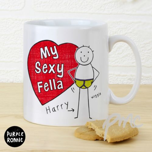 Personalised Purple Ronnie Sexy Fella Mug
