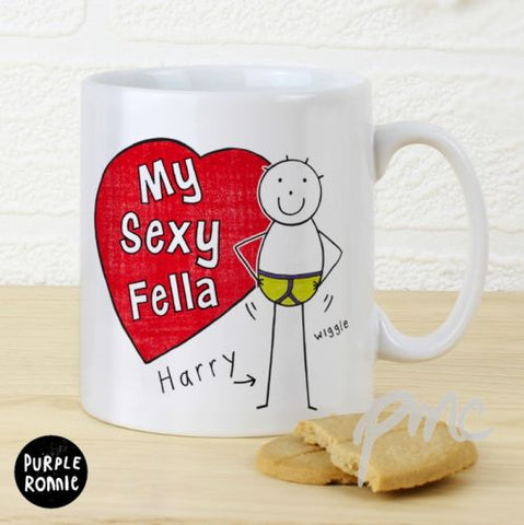 Personalised Purple Ronnie Sexy Fella Mug