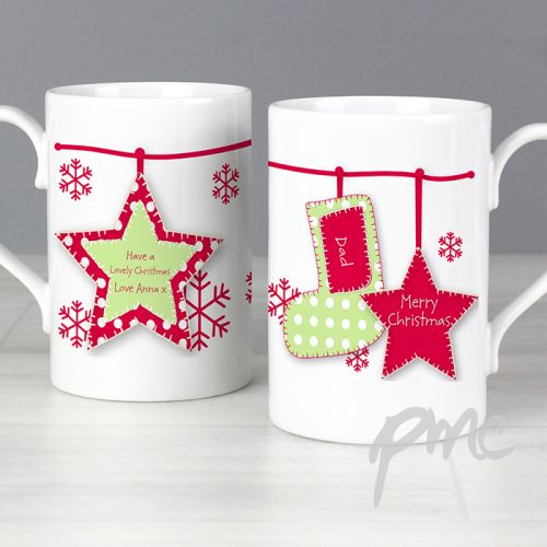Personalised Christmas Stocking Slim Mug