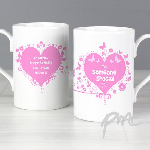 Personalised Someone Special Pink Slim Mug