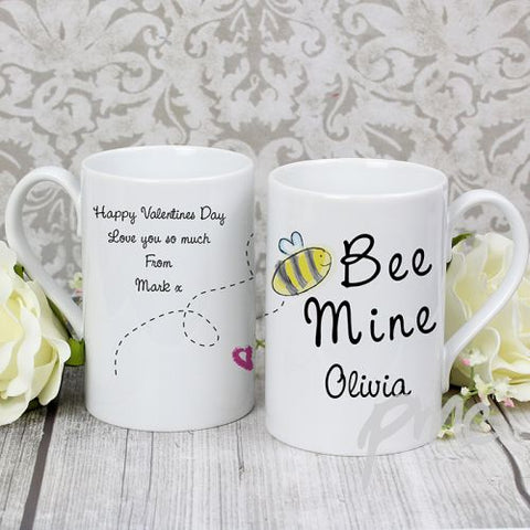 Personalised Bee Mine Slim Mug