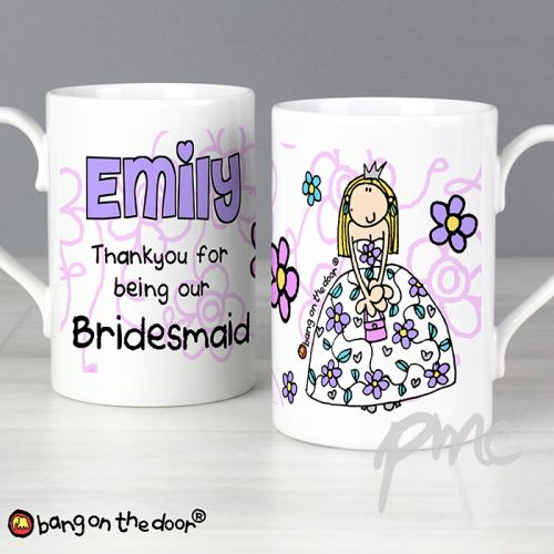 Personalised Bang on the Door Wedding Girl Slim Mug