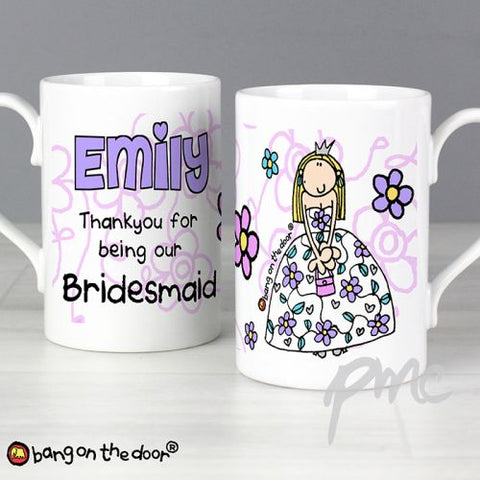 Personalised Bang on the Door Wedding Girl Slim Mug