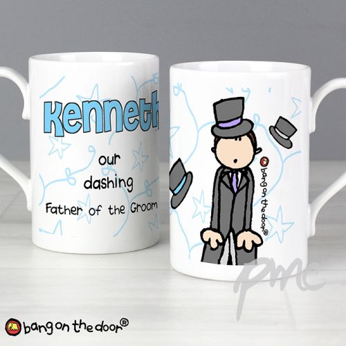 Personalised Bang on the Door Wedding Male Slim Mug