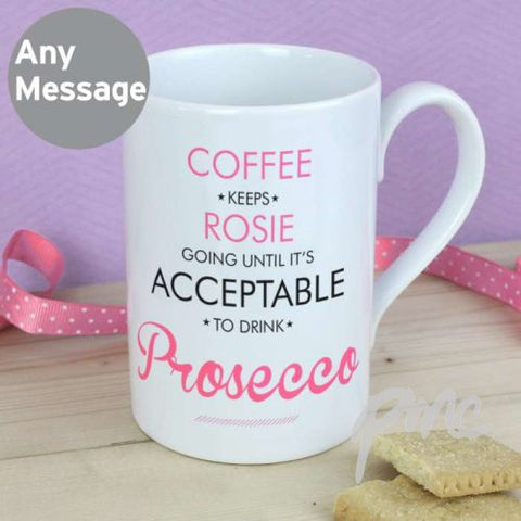 Personalised Acceptable to Drink Windsor Mug