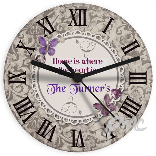 Personalised Butterfly Gem Clock