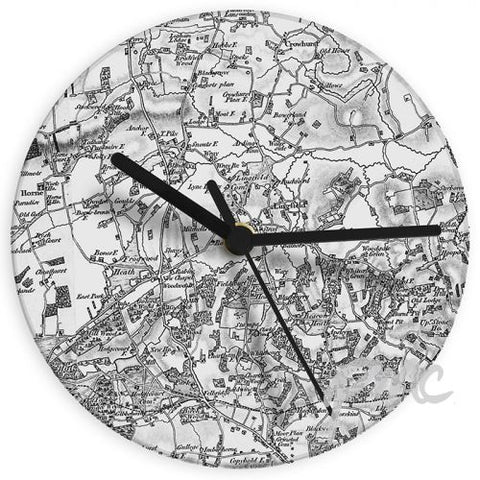 Personalised Old Series 1805 - 1874 Glass Map Clock