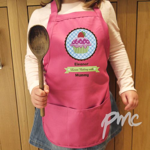 Personalised Strawberry Cupcake Children's Apron
