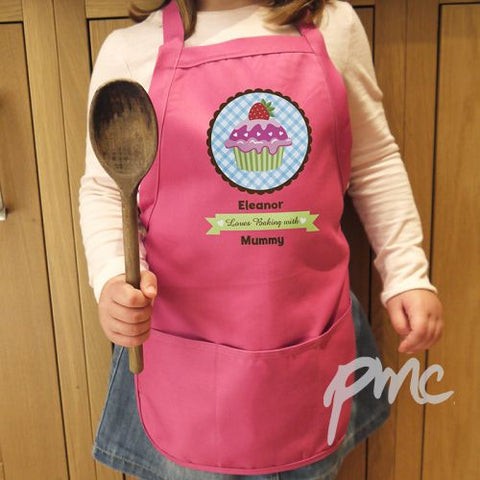 Personalised Strawberry Cupcake Children's Apron