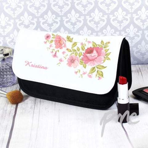 Personalised Pretty Rose Make Up Bag