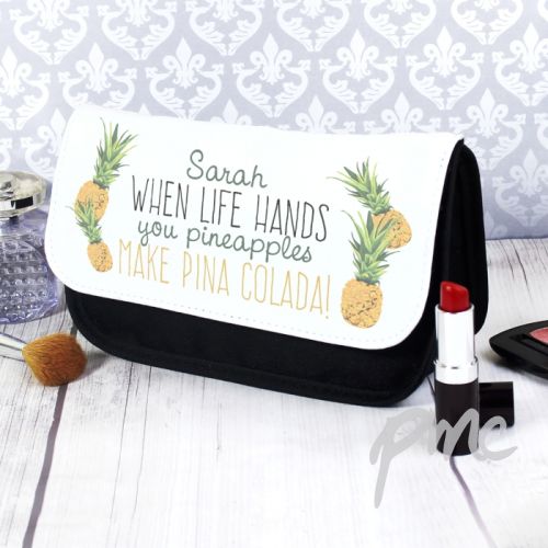 Personalised Pineapple Make Up Bag