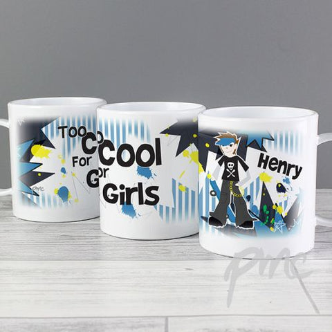 Personalised Too Cool Boy Plastic Cup