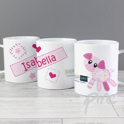 Personalised Cotton Zoo Organdie Plastic Cup
