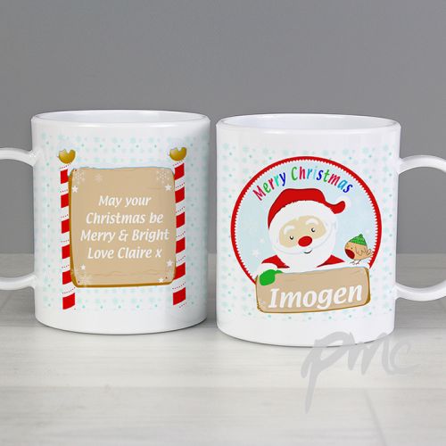 Personalised Santa Plastic Cup