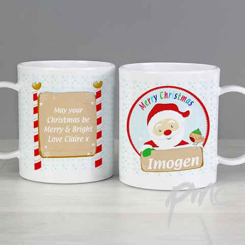 Personalised Santa Plastic Cup