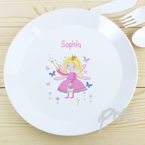 Personalised Garden Fairy Plastic Plate