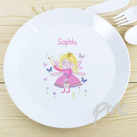 Personalised Garden Fairy Plastic Plate