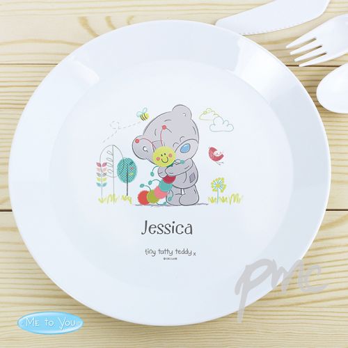 Personalised Tiny Tatty Teddy Cuddle Bug Plastic Plate