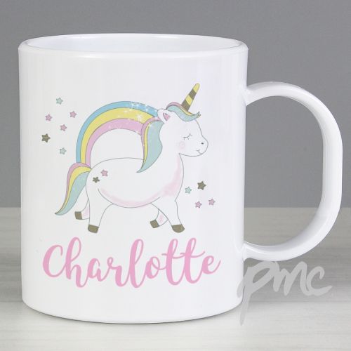 Personalised Baby Unicorn Plastic Mug